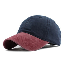 Load image into Gallery viewer, Mixed colors Washed Denim Baseball Cap