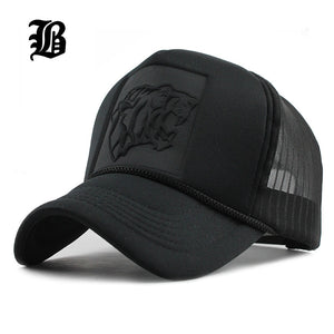 Hip Hop Black leopard Print Curved Baseball Caps