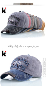 Washed Denim Baseball Cap Embroided