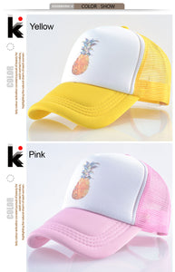 Summer Baseball Cap Pineapple Print