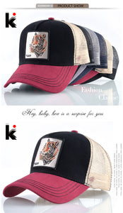 Baseball Cap Tiger Embroidery Patch Snap back