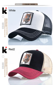 Baseball Cap Tiger Embroidery Patch Snap back