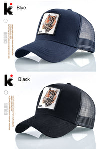 Baseball Cap Tiger Embroidery Patch Snap back