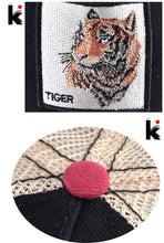 Load image into Gallery viewer, Baseball Cap Tiger Embroidery Patch Snap back