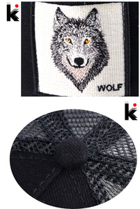 Trucker Hat Wolf Embroidery