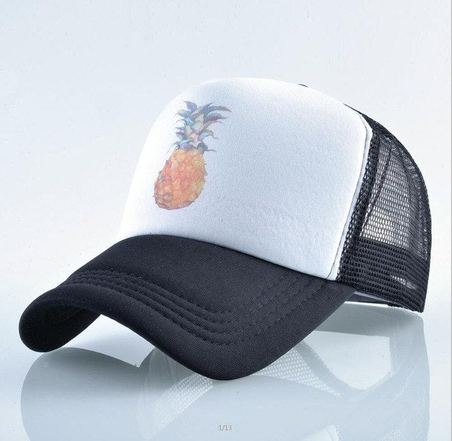 Summer Baseball Cap Pineapple Print