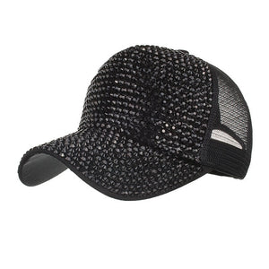 Summer season glitter wave mesh cap Woman Baseball Cap