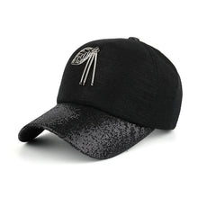 Load image into Gallery viewer, Women Metal Leaf  Bling Visor Baseball Cap