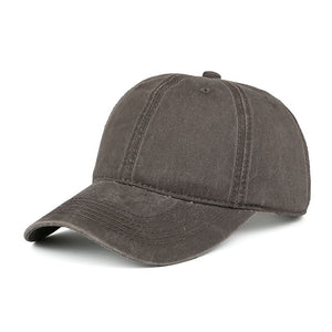 Washed Cotton Adjustable Solid color  Baseball Cap