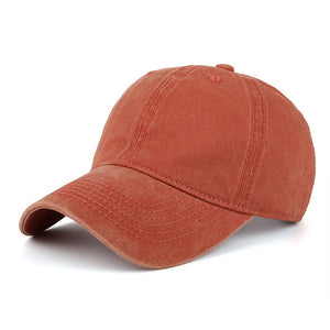 Washed Cotton Adjustable Solid color  Baseball Cap