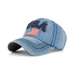 Baseball Cap USA flag embroidery