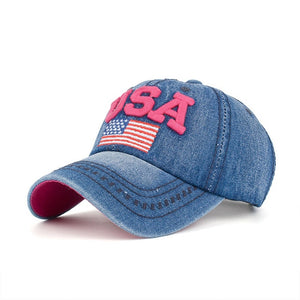 Baseball Cap USA flag embroidery