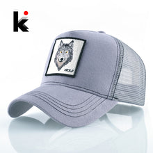 Load image into Gallery viewer, Trucker Hat Wolf Embroidery