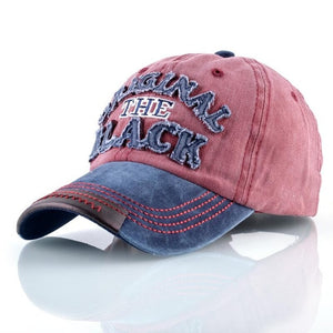 Washed Denim Baseball Cap Embroided