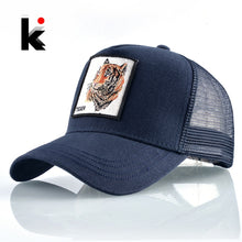 Load image into Gallery viewer, Baseball Cap Tiger Embroidery Patch Snap back