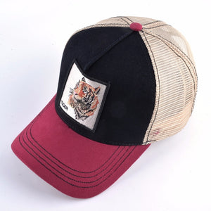 Baseball Cap Tiger Embroidery Patch Snap back