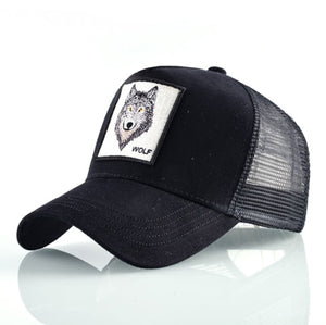 Trucker Hat Wolf Embroidery