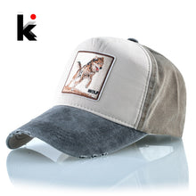 Load image into Gallery viewer, Wolf Pattern Embroidery Baseball Cap