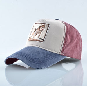 Wolf Pattern Embroidery Baseball Cap