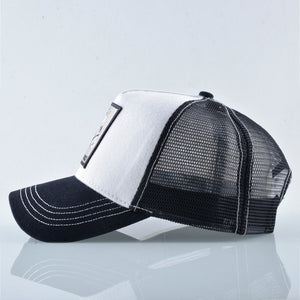 Breathable Mesh Baseball Cap Horse Embroidery