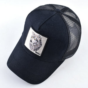 Wolf Embroidery Trucker Caps