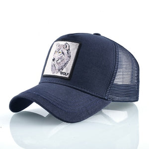 Wolf Embroidery Trucker Caps