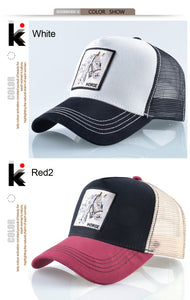 Breathable Mesh Baseball Cap Horse Embroidery